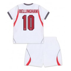 Stroje piłkarskie Anglia Jude Bellingham #10 Koszulka Podstawowej dla dzieci MŚ 2026 Krótki Rękaw (+ szorty)